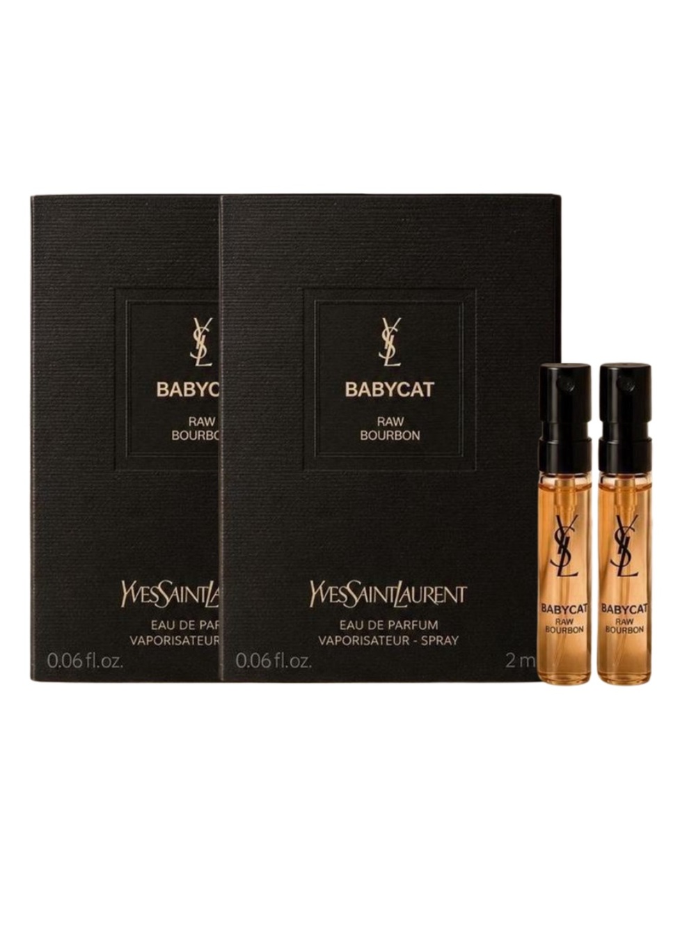 YVES SAINT LAURENT Babycat Raw Bourbon Le Vestiare Samples (2) - 2ml ea.